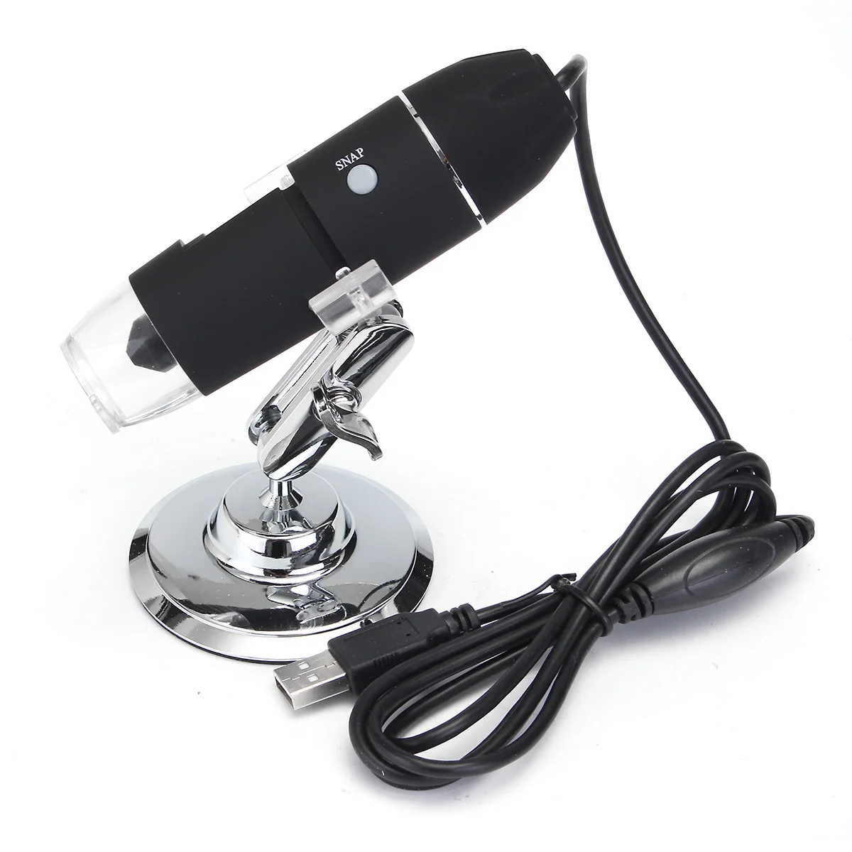 Portátil de Mano Alimentado por USB Microscopio Digital 1000X 2MP 8 LEDs Endoscopio Escritorio Loup Cámara con Zoom Lupa con Soporte de Metal 5