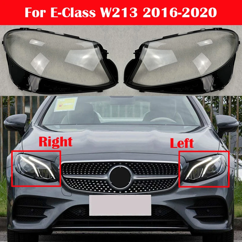 Los faros de un coche de la lámpara de cristal de sombra shell faros de la cubierta de la lámpara Para Mercedes-Benz E-Class W213 E200 E260 E300 E400 2016-2020 5