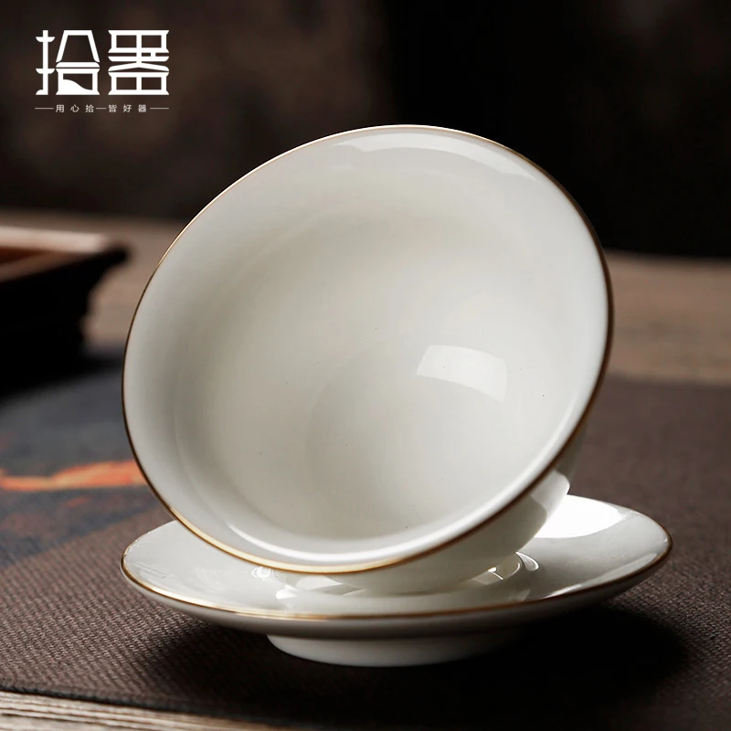 Yangzhi de jade, cerámica Kung Fu juego de té, un pequeño conjunto de casa de la taza de té cubra el tazón de fuente de la combinación de la taza de té Copa Master Dehua de porcelana blanca 5