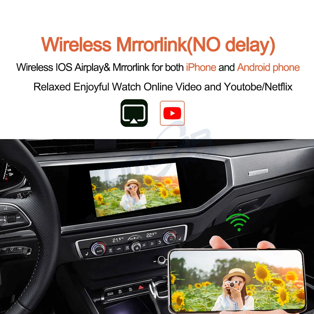 5G Inalámbrico Apple Carplay Dongle Mirrorlink Smart Media de Coche de Caja de Juego Adaptador Wifi USB Flash Player Para el iPhone iOS Accesorios 5