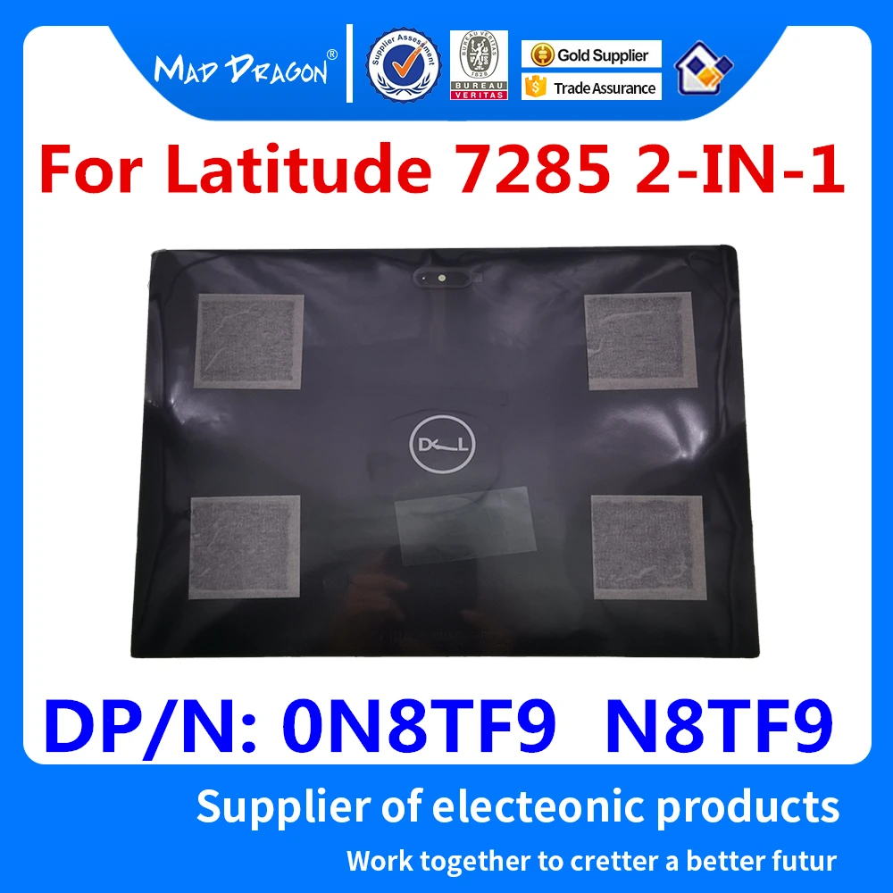 Nuevo original del LCD del ordenador Portátil de la contraportada del LCD de la Cubierta Trasera cubierta Superior de la Pantalla de la Tapa Para Dell Latitude 7285 2 en 1 0N8TF9 N8TF9 AM1X1000431 5