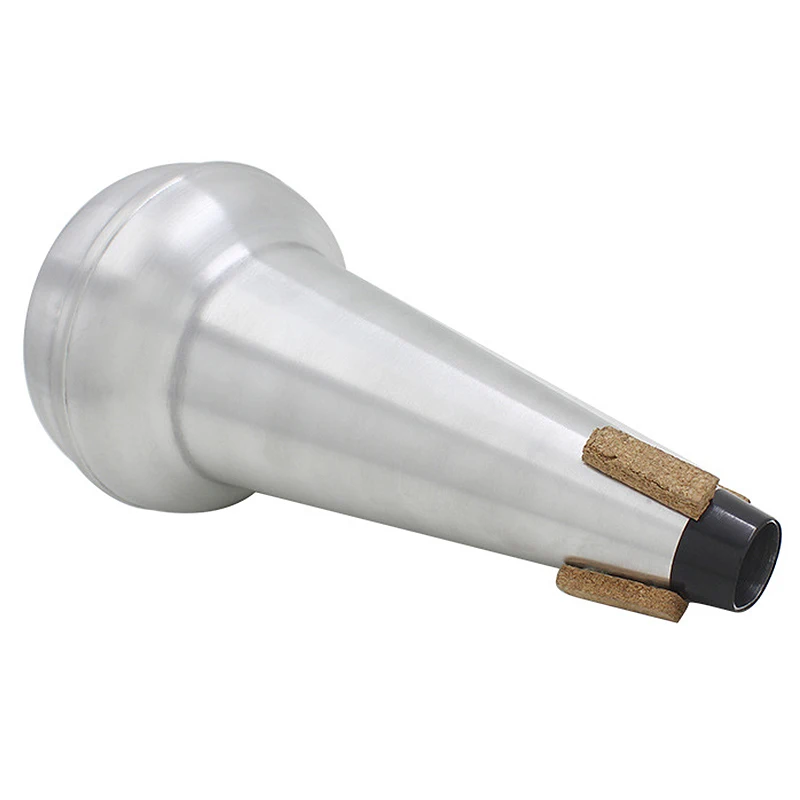 1Pc de la Luz-Peso de la Práctica Trombón Recta Silencio Silenciador Sourdine de Aluminio Para saxo Alto, Trombón Tenor de Plata 5