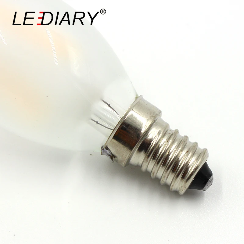 LEDIARY Regulables de Vidrio Esmerilado LED Filamento de la Bombilla IC Controlador C35 E14 4W/6W Edison de la Vela de la Lámpara de 220V Blanco Cálido C37 de la Lámpara 5