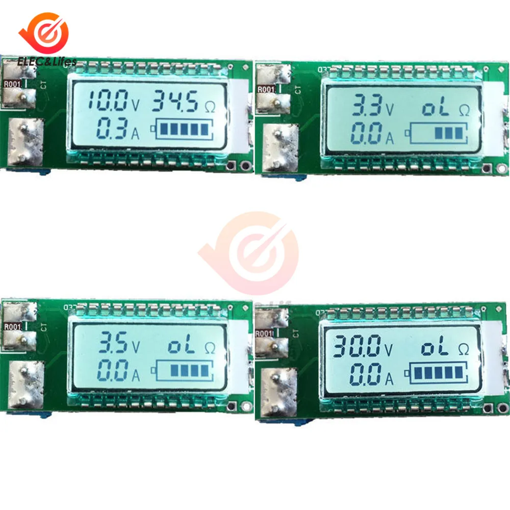 2.8 ~ 30.0 V 18650 Batería 26650 Digital de Litio Li-ion Probador de la Batería del LCD del Medidor de Corriente/Voltaje/Capacidad De Teléfono de Prueba, el Banco de Potencia 5