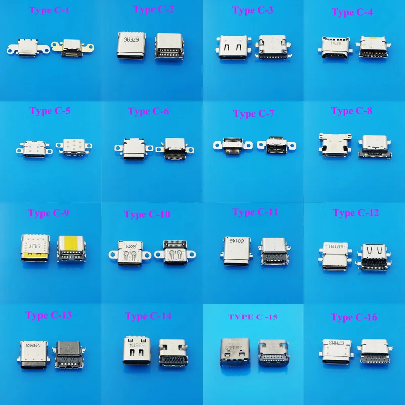 54Models Micro USB 3.1 Tipo C Conectores Hembra Micro USB 3.1 Tomas para Teléfono Móvil Tabla usb Puerto de Carga USB-C Zócalo 5