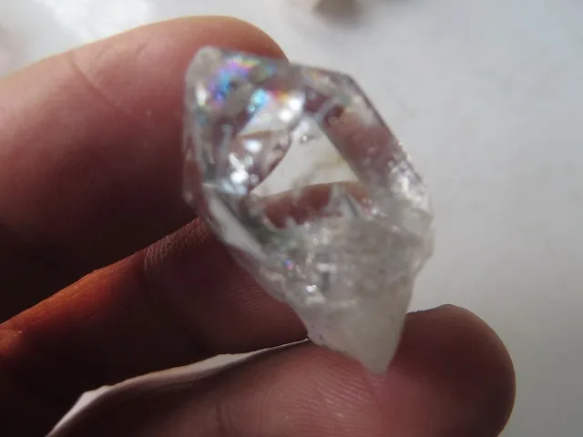 4PCS AAA Super Agua Clara de Cristal de Cuarzo Diamante Herkimer Con Gran arco iris 19.8 g 5