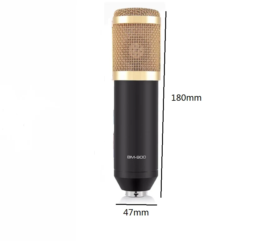 Microfone BM 900 Studio Micrófono Profesional microfone BM-900 de Condensador para Grabación de Sonido Micrófono Soporte de Micrófono Para el ordenador 5