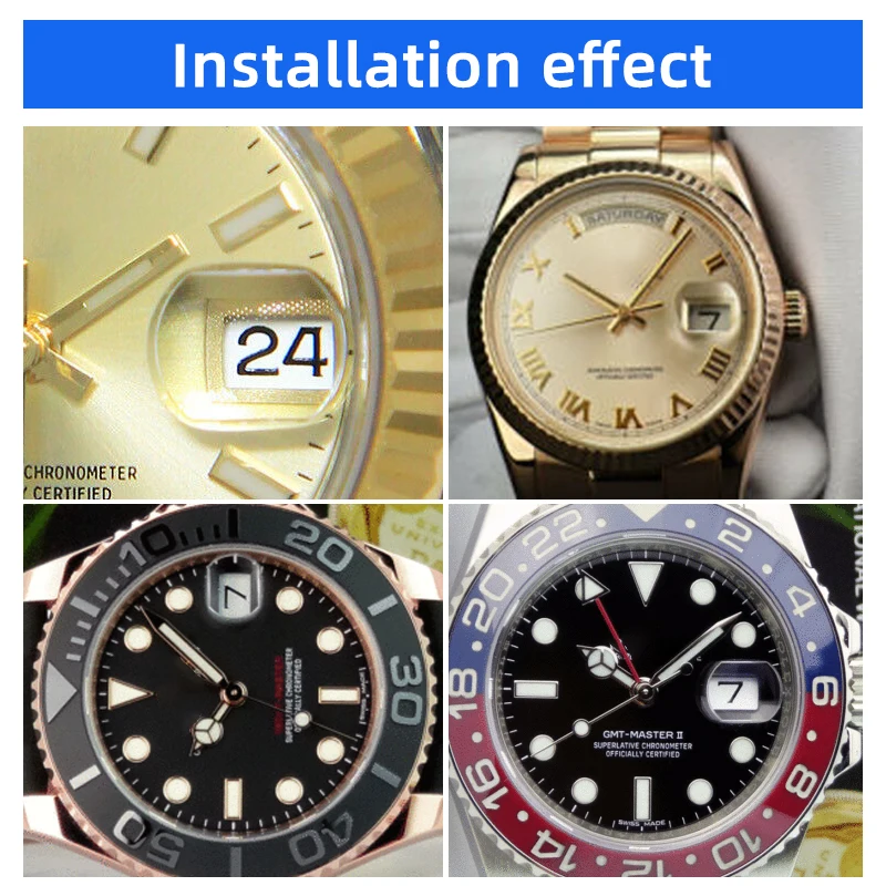 Zafiro reloj cryastal Adecuado para Rolex Marca dayjust vidrio de reloj accesorios para Submariner228239 279138 326938 5