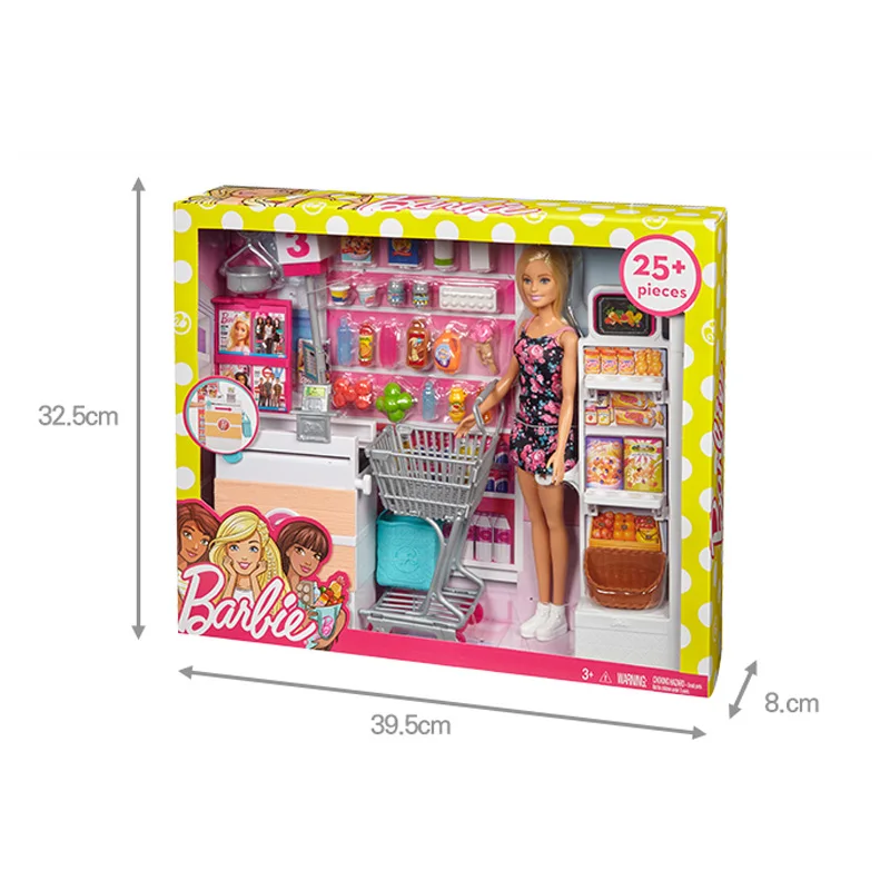 Nueva Muñeca Barbie Original Supermercado Conjunto de la Muñeca del Bebé de Juguete Barbie, Accesorios de los Juguetes de las Niñas Ropa para Muñecas Juguetes de las Niñas Juguetes de Regalo 5