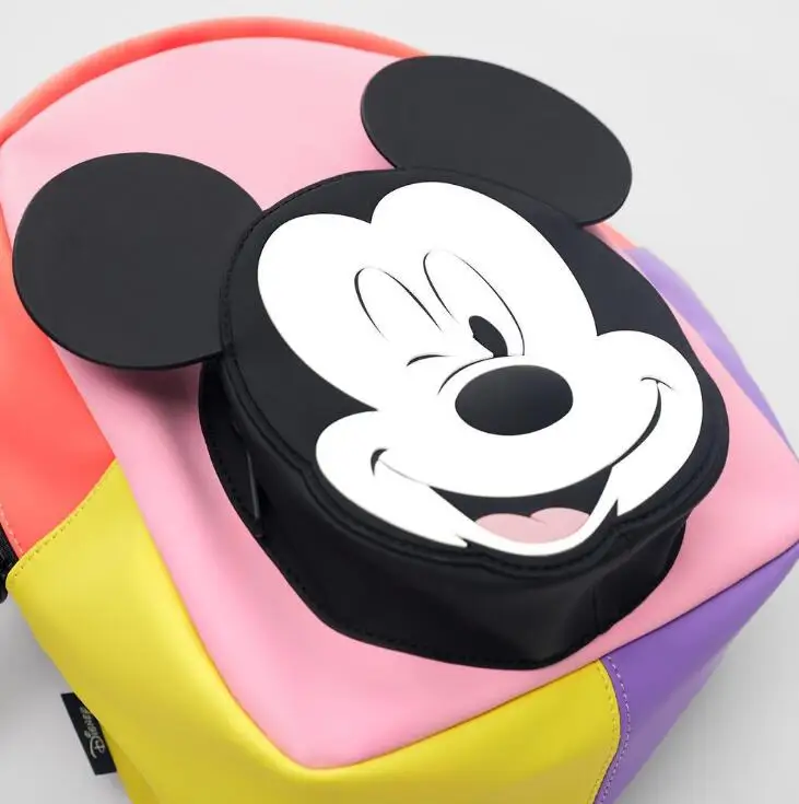 La moda de Disney para niños de la bolsa de Mickey Mouse para niños Bacpack primavera Otoño de Mickey Minnie Mouse patrón de la mochila de los Niños Regalos 5