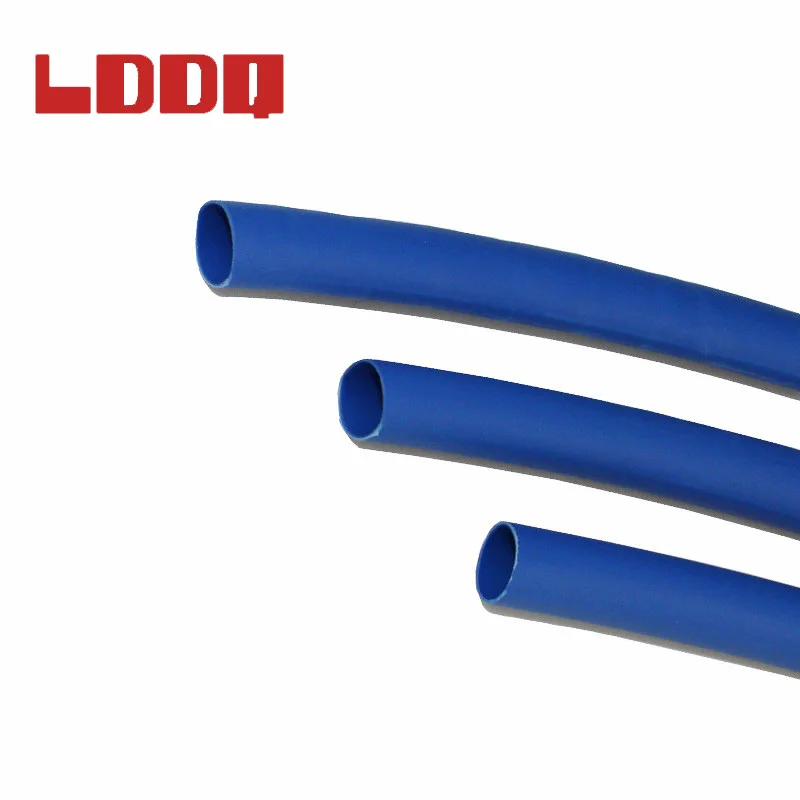 LDDQ 100m de Calor tubo retráctil de 3:1 adhesiva con pegamento Siete colores Dia 6.4 mm manguito de Cable Retráctil tubo gaine termo Impermeable 5