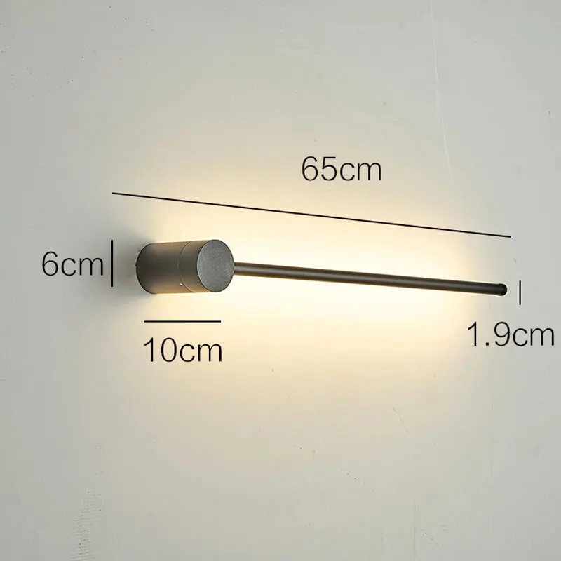 Nórdico y Minimalista Led Lámpara de Pared Moderno Simple Línea de Luces de Pared para la Decoración del Hogar de la Sala de la Cabecera de la Barra de Escaleras Lámpara de pared Espejo de la Luz 5