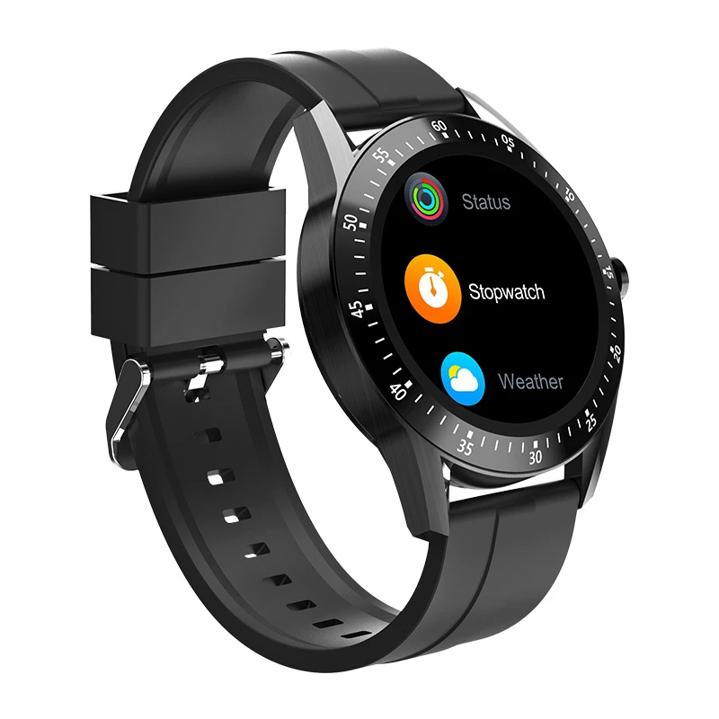 La jalea Peine Completo de la Pantalla Táctil Monitor de Frecuencia Cardíaca Llamada Bluetooth Fitness Reloj de los Hombres del Deporte Smartwatch para IOS Android de Sílice de la Banda de 5