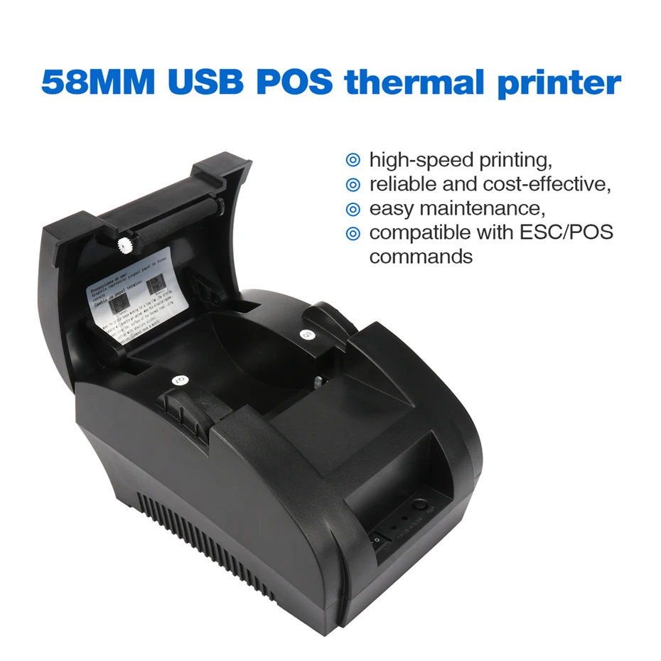 La Impresora térmica de recibos de 58mm POS Impresora Bluetooth USB Para el Teléfono Móvil Android iOS Windows Para el Supermercado y la Tienda 5