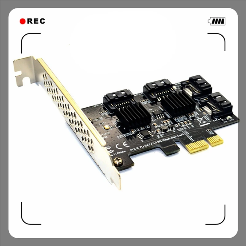 PCIE SATA de la Tarjeta PCI-E Adaptador PCI Express para SATA3.0 Convertidor de 4 Puertos SATA III 6 G de Expansión de la Tarjeta de Controlador de Adaptador de 5