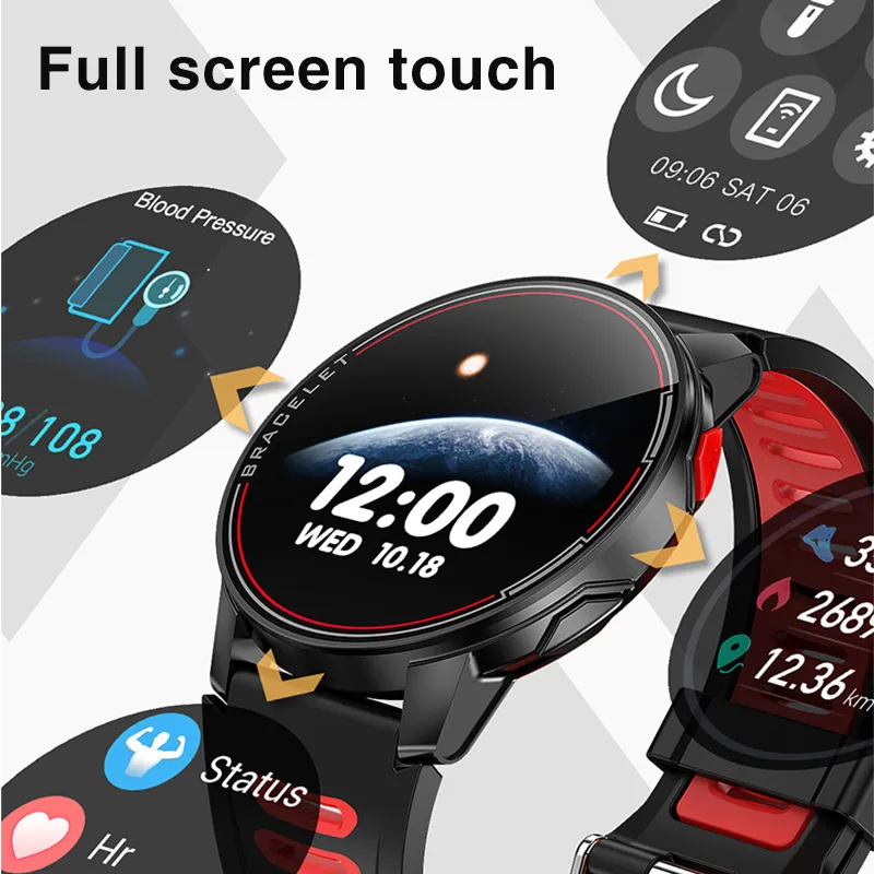 Full Touch Digital Reloj de los Hombres del Deporte Relojes electronicos Masculino Reloj de Pulsera Para Hombres Reloj Impermeable reloj de Pulsera Bluetooth Hora 5