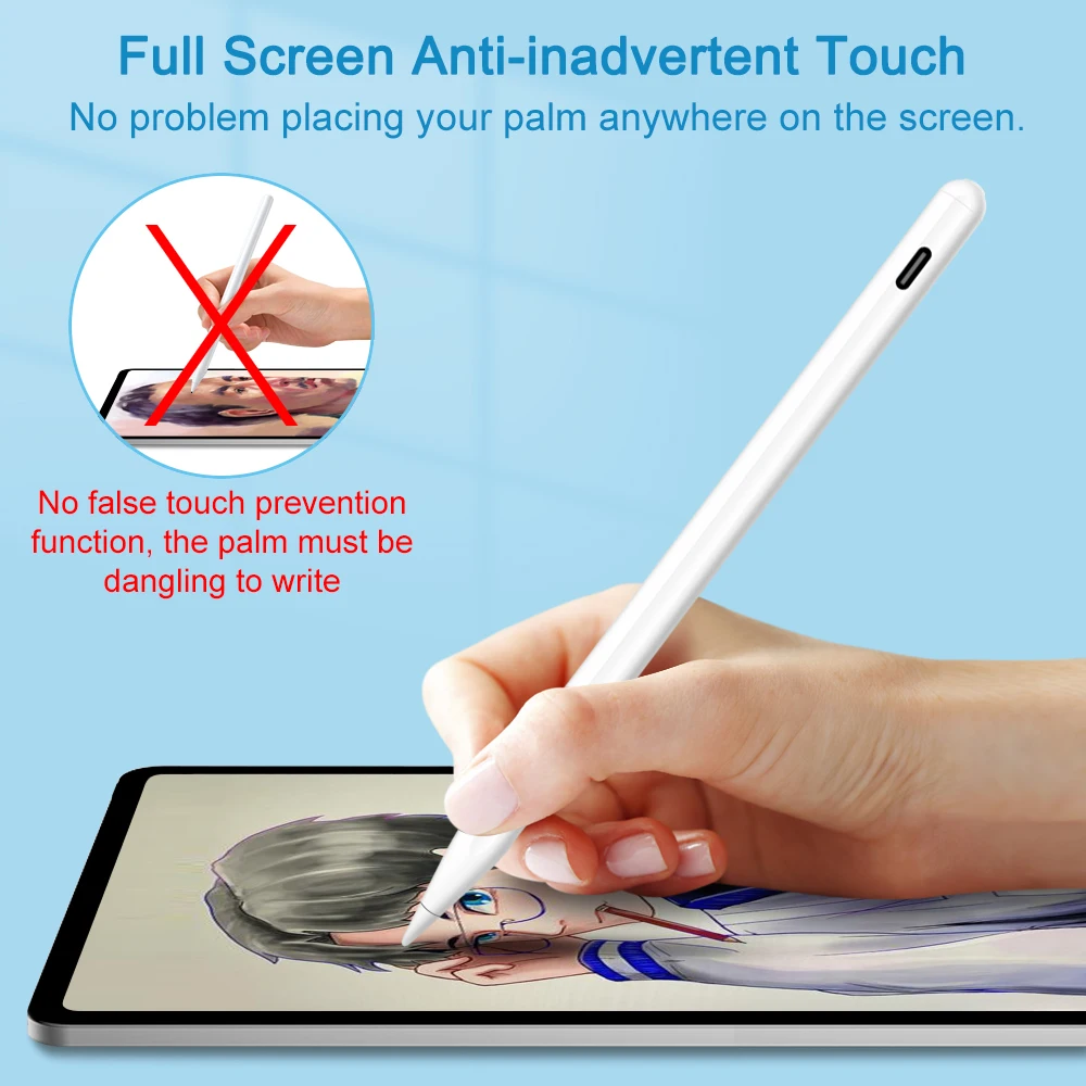 Para el iPad Lápiz con la Palma de Rechazo de la sensibilidad de la Inclinación Magnética,un Lápiz para el iPad Pro 11 12.9 2020 Pluma Stylus para Apple Lápiz 2애플펜슬 5