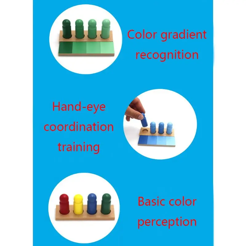 Montessori Gradiente De La Similitud Del Color De Clasificación De Juego De Madera De Los Niños Educación Sensorial De Juguetes Regalos 5