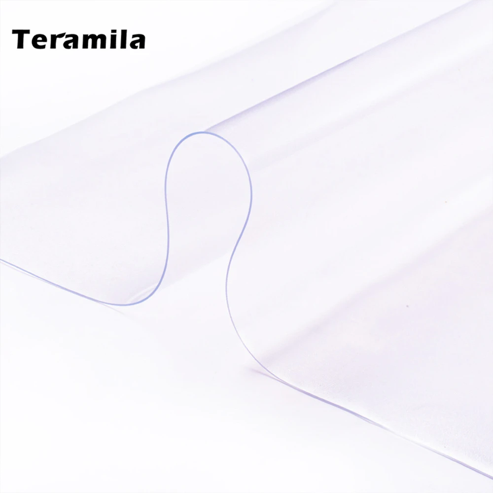 Teramila 1.0 mm de PVC de Mesa de Tela de Vidrio Suave Mantel Transparente, Fácil de Limpiar Impermeable Oilproof Para la Cocina Comedor de la Cubierta de la Mat 5