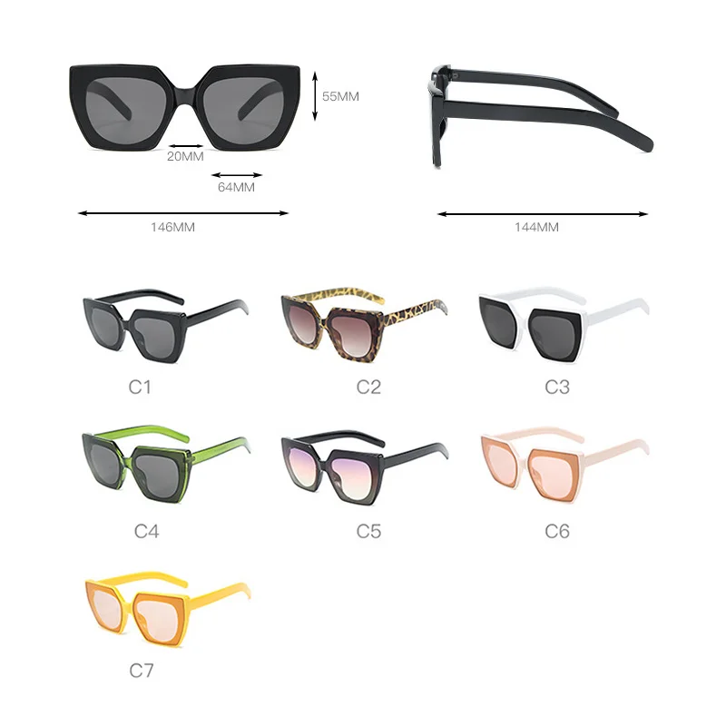La moda de Ojo de Gato de la Plaza de Gafas de sol de las Mujeres de los Hombres de la Vendimia de la Marca del Diseñador de Pequeñas Cateyes Gafas de Sol UV400 gafas de sol de las Señoras Gafas 5