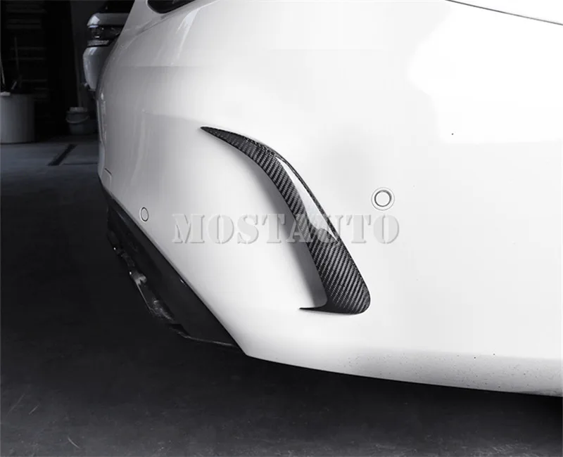 Para el Benz CLA W117 CLA45 AMG de Fibra de Carbono Look Parachoques Trasero Spoiler de Aire de Ventilación de la Cubierta 2013-2018 2pcs de los Accesorios del Coche de Interior 5
