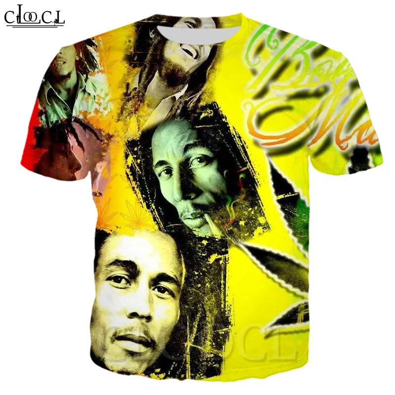 CLOOCL Cantante de Reggae Creador de Bob Marley T-shirt de Impresión 3D de la Camiseta de las Mujeres de los Hombres de Manga Corta de Harajuku Camisetas Sudaderas Tops 5