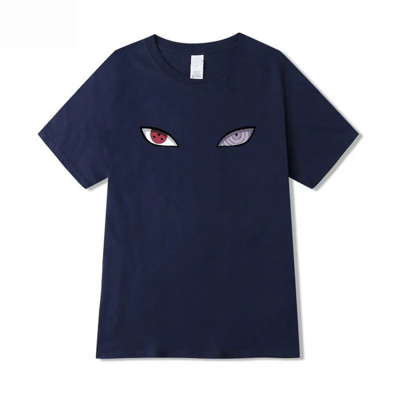 Naruto Ojos de Impresión Japón Estilo Anime Tops Camisetas de los Hombres Casual Sport T-shirts Ropa Masculina de Verano Camisetas de Jersey Par de Desgaste de la parte Superior 5