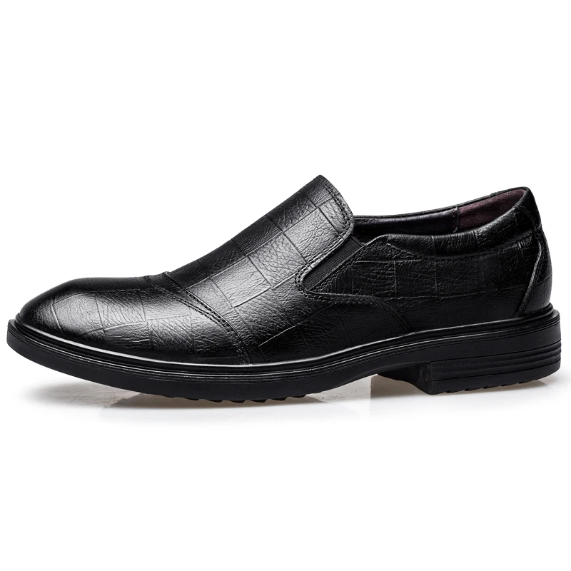 CLAXNEO Hombre Cuero Zapatos de Vestir de Cuero Genuino Formal de Calzado Masculino de la Boda Zapatos de Deslizamiento en clax de los Hombres de Negocios de la Oficina de Oxford, Mocasines 5