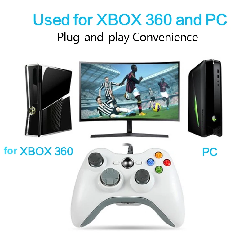 Gamepad De Xbox 360 Wireless/Wired Controller Para XBOX 360 Controle la palanca de mando Inalámbrica mando de juegos Para PC XBOX 360 Controlador de Juego 5