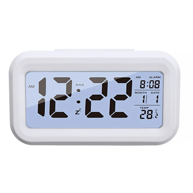 Nuevo LED de Alarma del Reloj Digital, Calendario, Reloj Alarma para Sutdent Oficina Ilumina Repetición Silenciosa de la Casa de la Mesilla de Reloj Eléctrico 5