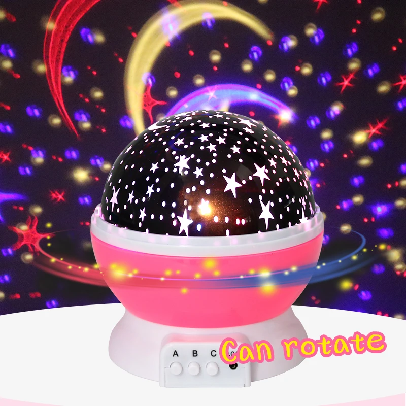La novedad Luminoso Juguetes Romántico Cielo Estrellado de Noche LED de Luz del Proyector de la Batería USB Luz de la Noche de la Bola Creativo de los Niños Regalos de Cumpleaños 5