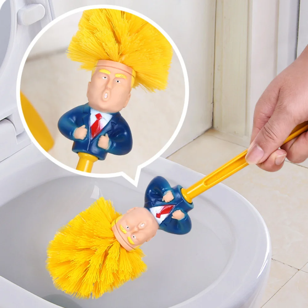 Creativo Trump Aseo soporte de Cepillo Limpiador Lavador de Donald Trump, Aseo Cabeza de Cepillo de Baño, WC Limpieza Brushe Conjunto Limpiador de Cepillo 5