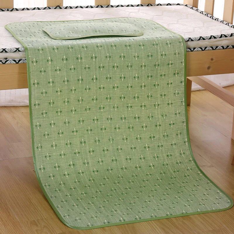 Textiles para el hogar Infantil de Verano de la cama mat fresco mat kit (60*120cm mat +20*37cm la almohada) de la Cuna de la estera de fibra de la planta 2pcs/set niños de la cubierta de la cama 5