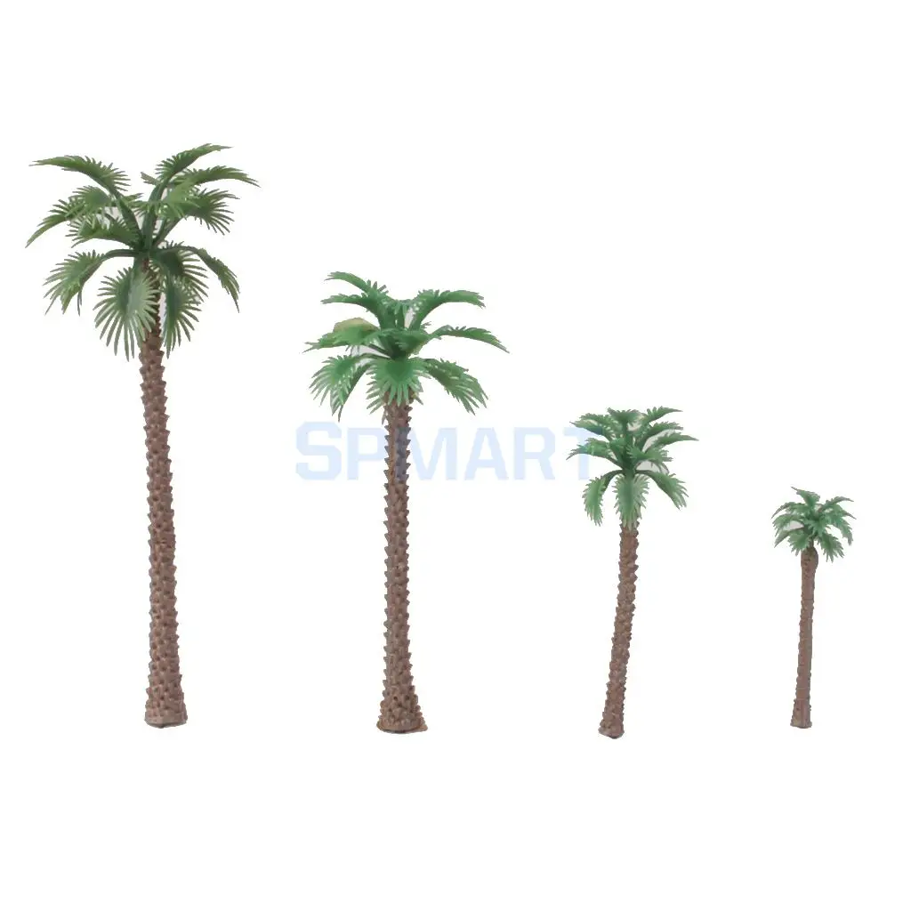10pcs Modelo de Árboles de Palma de Coco 1/100 11cm 1/65 14cm 5