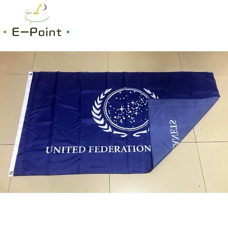 La bandera de la Federación Unida de Planetas 3 pies*5 pies (90*150cm) Tamaño de la Navidad Decoraciones para el Hogar banderín de Regalos 5