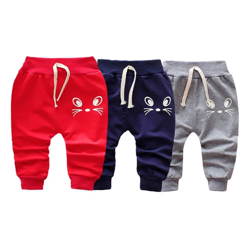 Verano Bebé Niños Niños Niñas Casual Pantalones Niños Pantalones Largos De Algodón De Impresión Fondos 5