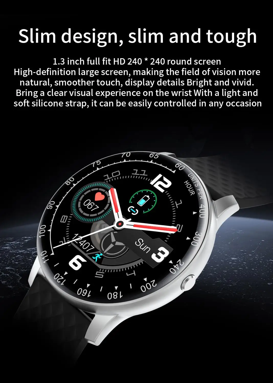 CZJW H30 los relojes inteligentes android reloj para hombre de fitness tracker pulsera smartwatch 2020 de la presión arterial IP67 impermeable reloj deportivo 5