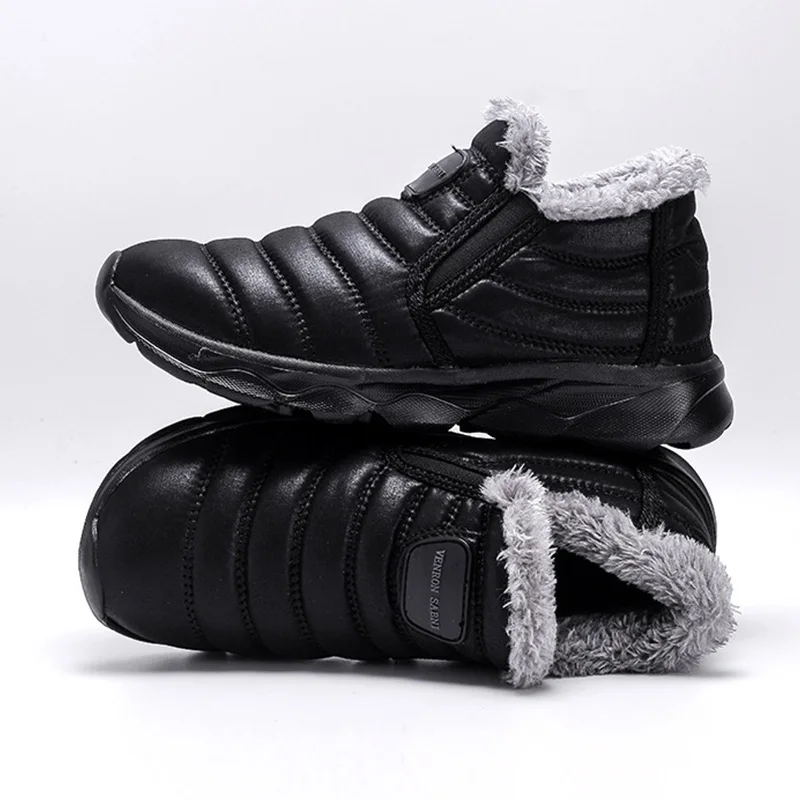 Impermeable Botas de Nieve de los Hombres Zapatos de Invierno Suave de Algodón Caliente Zapatos Frío Invierno de los Hombres de Tobillo Botas Casual de Invierno Masculino Calzado KA1874 5