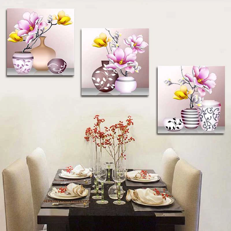 DIY Chino de punto de Cruz Conjuntos para kit de Bordado,la Moda, el arte jarrón de Magnolia flores impreso de punto de cruz patrones de kits de bordado 5