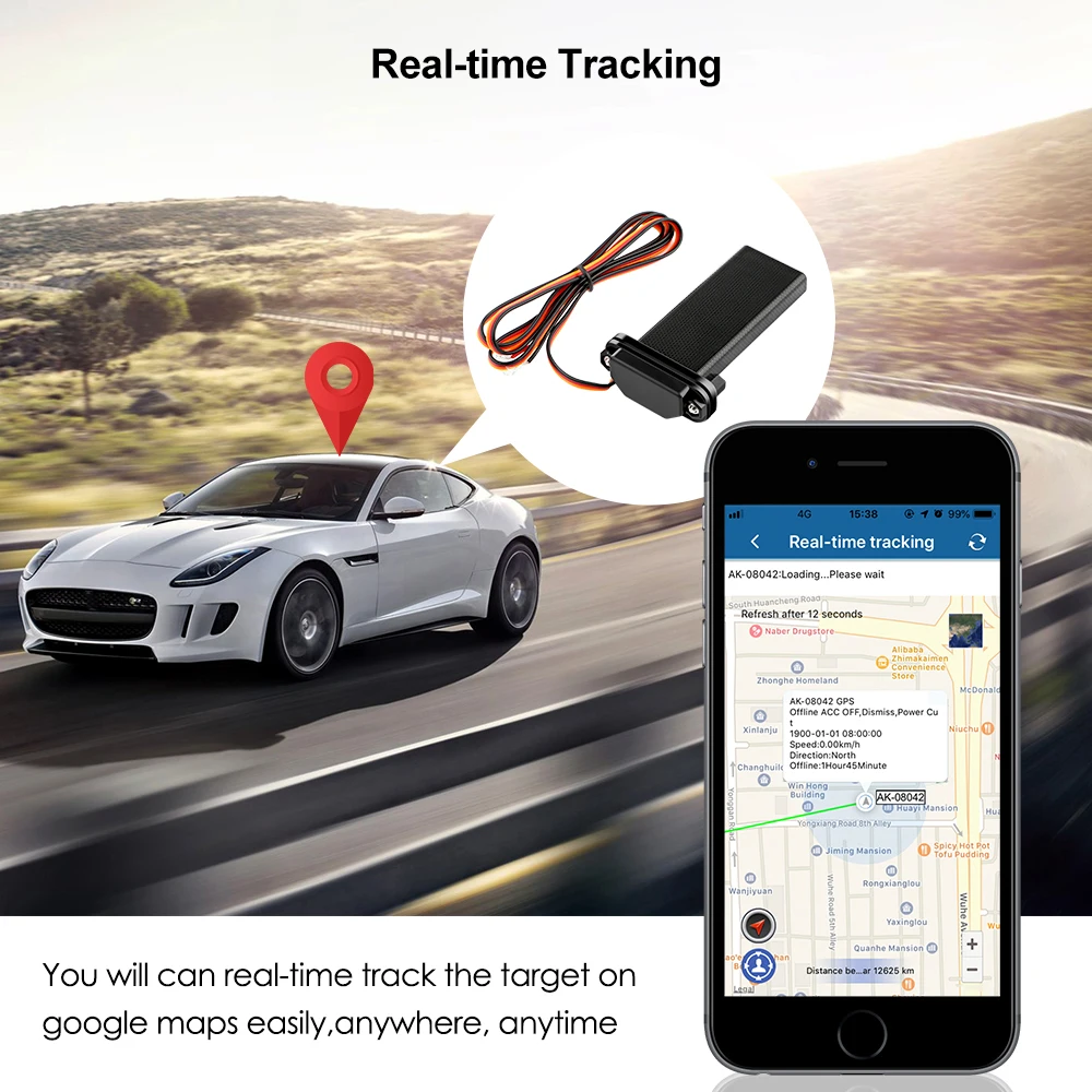 Car Tracker Mini Perseguidor de GPS de la 370mAh Remoto a prueba de agua Cortado Aceite Tracker GPS 9-100V Actualización ST-901 de los GPS del Vehículo del Coche FREEAPP 5