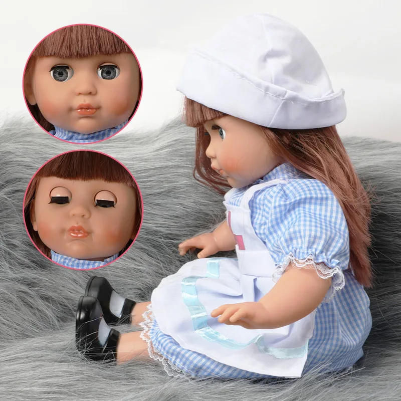 14 pulgadas reales bebe reborn Dolls Simulación de sonido de juguetes 36cm de suave Silicona DIY vestido de la Muñeca del Bebé regalos de Cumpleaños para los Juguetes de las niñas 5