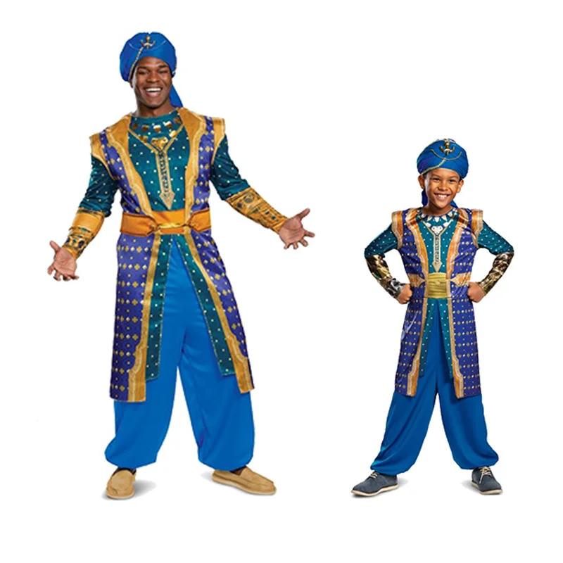 Adulto/Niño Fiesta De Halloween Cosplay Traje De Aladdin Aladino De La Lámpara Del Genio De Las Niñas Vestido De Princesa Jasmine Festival De Ropa Rave Traje 5