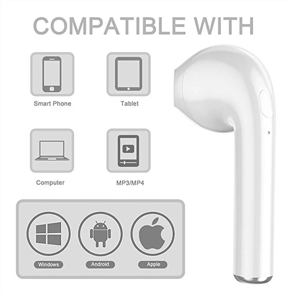 I7s TWS in-ear Bluetooth Auricular Inalámbrico de Auriculares Mini Música Auricular Sport Auriculares Auriculares Con Micrófono para el iPhone 6 8 X xiaomi 5
