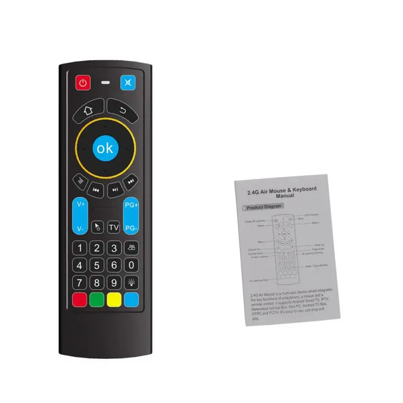 Para Amazon Fire Stick de Control Remoto Inalámbrico MX3 PRO USB Inalámbrico de Control Remoto de Teclado Aire Ratón 2.4 G Para Android TV Box 5