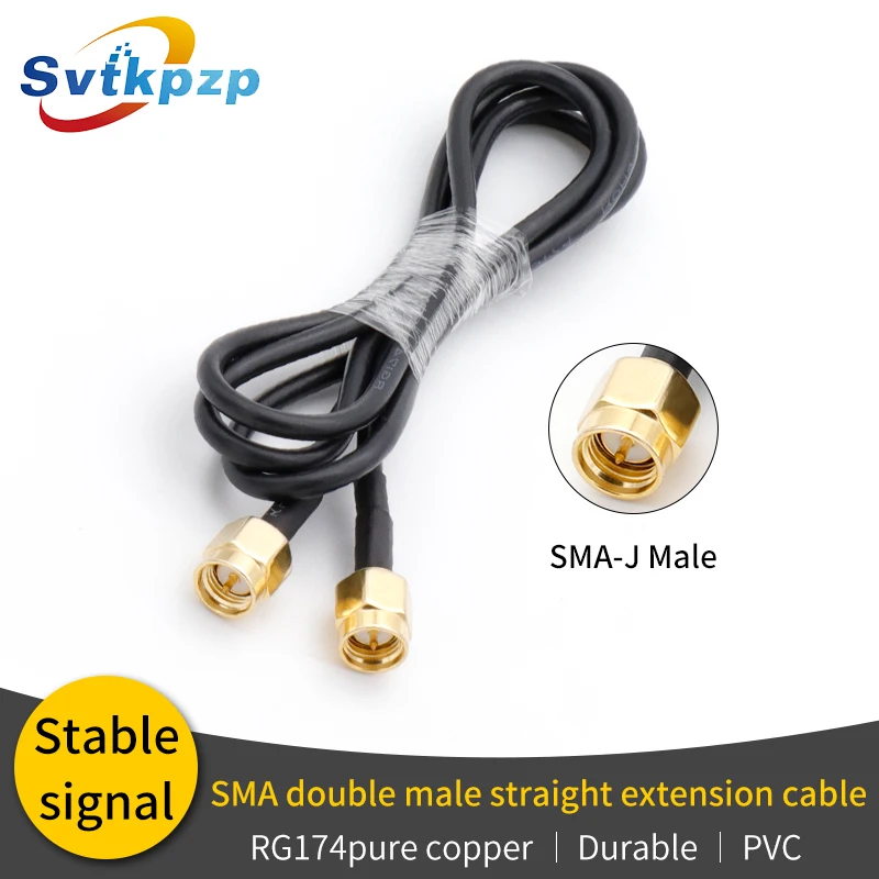 Cobre puro RG174 WIFI Cable de Extensión Chapado en Oro SMA macho a Macho de la Antena de la Red de cable Flexible de Cable de Extensión para el Enrutador de WLAN 5