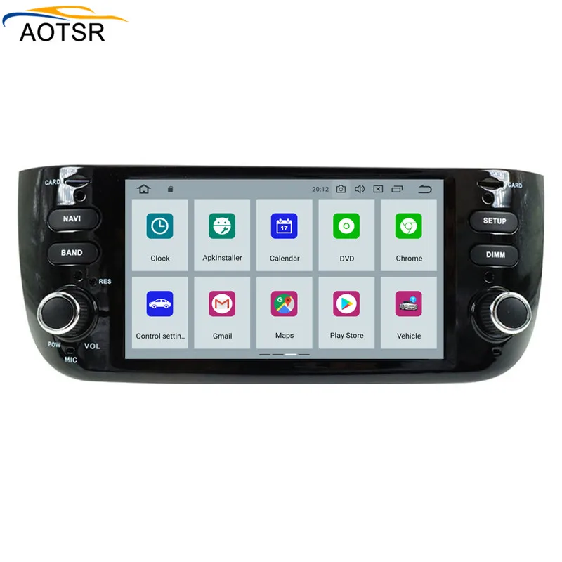 IPS Android 9.0 multimedia del coche reproductor de dvd de la unidad principal Para Fiat Punto 2009-Linea 2012-de Navegación GPS de radio auto estéreo 5