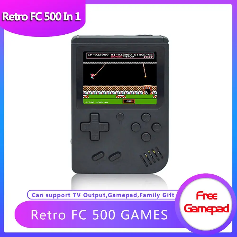 ANBERNIC de Mano Juego de Consola Retro FC Plus de 500 Clásico de la Familia de TV de los Juegos de Video Mini Portátil de 8 bits Jugador de Juego de los Niños de Regalo y Gamepad 5