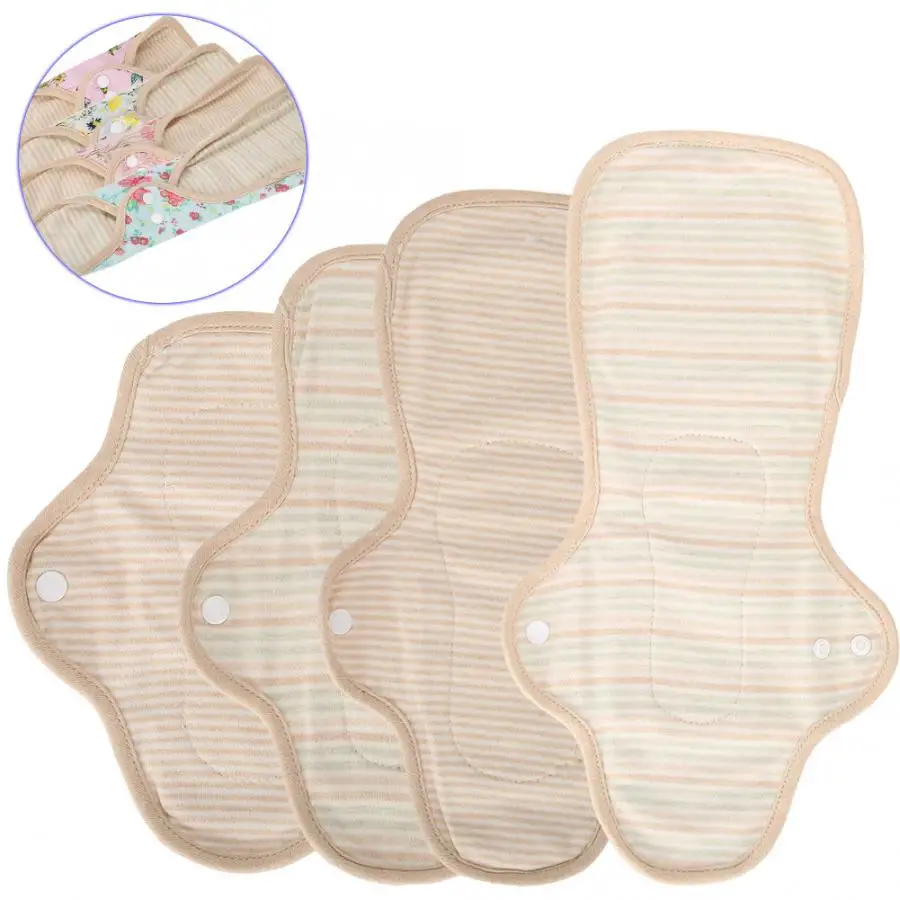 Femenino Lavable Sanitarias Toalla de Tela Menstrual de la Maternidad de la Almohadilla en forma de abanico Ala Reutilizables toalla Sanitaria Panty Liner Mama Pad 5