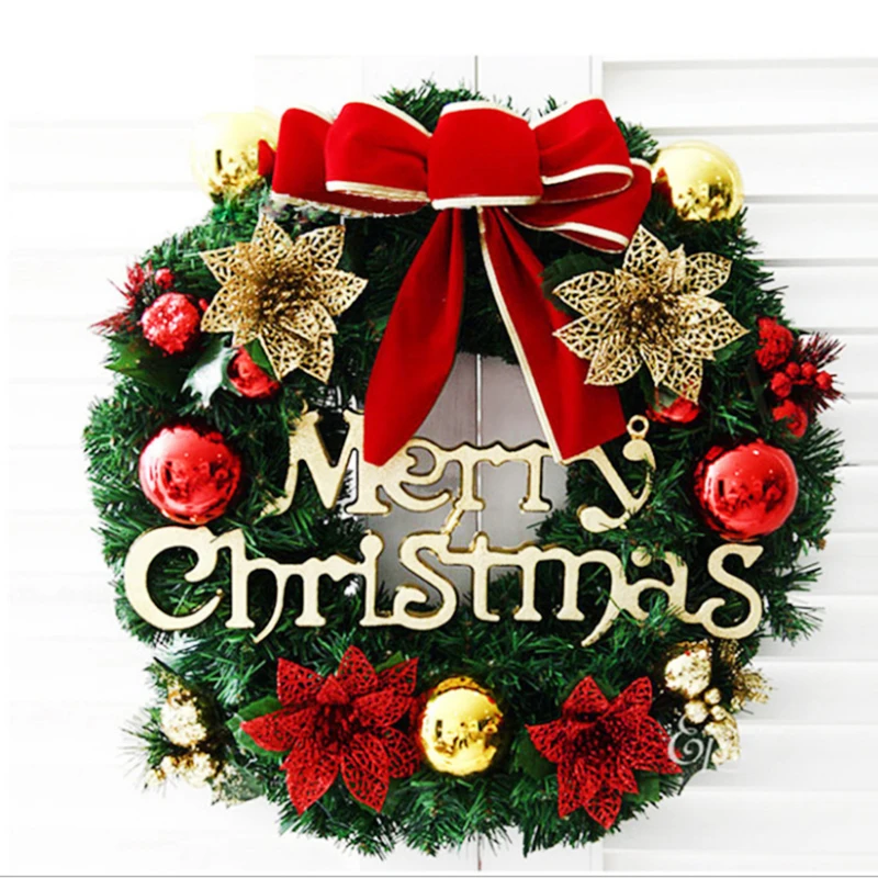 Corona de navidad de la Puerta Colgando Teng Tira de Simulación de las Flores de la Ventana de la Decoración de Navidad Adornos de Decoración para el Hogar en Año Nuevo Garland 5