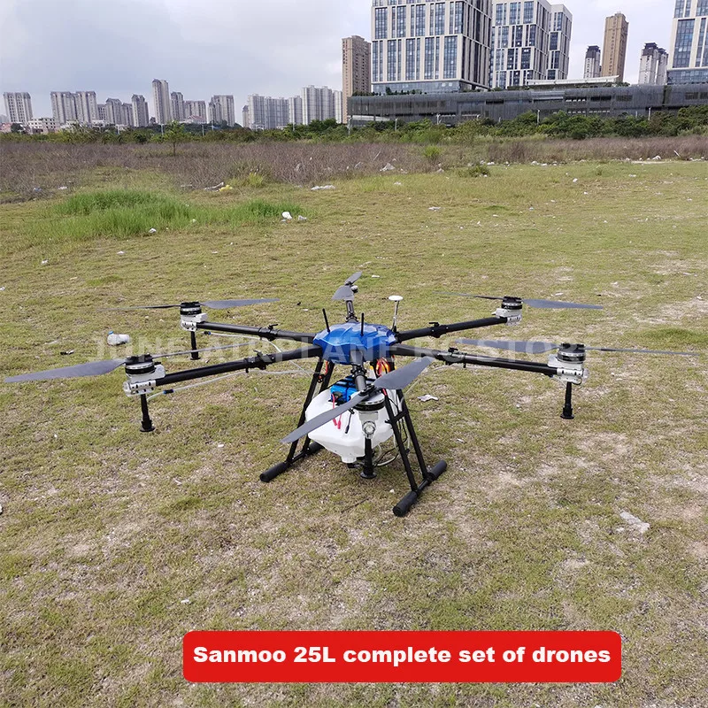 Sanmoo 25L pulverización Agrícola drone 25L/KG uso JIYI K++ control de vuelo automático avión no tripulado de vuelo 5